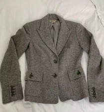 EUC Michael Kors Women's Sz 2 Blazer Jacket Wool Gray