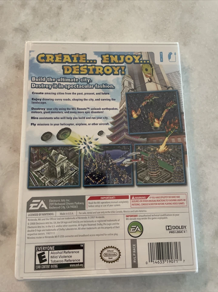 SimCity Creator (Nintendo Wii, 2008) Game, New in Shrink Wrap - Image 2 of 3