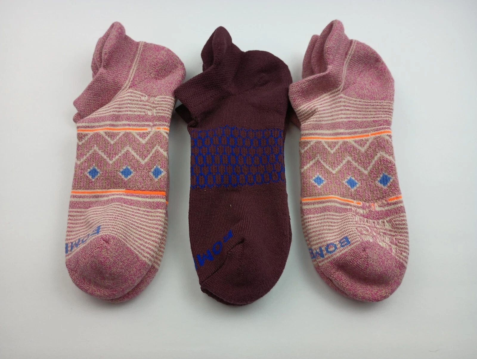 Bombas Original Ankle Socks Lot Of 3 Pairs Size M (Flawed)
