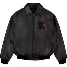 Avirex Men s Black American Bomber Genuine Co...