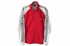 Vintage ADIDAS Track Jacket Full Zip Size L red 90s sport windbreaker
