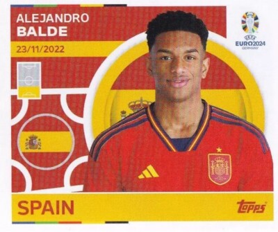 Topps Euro 2024 Sticker - ESP 7 - Alejandro Balde - Base