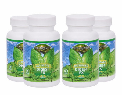Youngevity Plan-1x Ultimate Digest Fx 90 caps 4 Pack Dr Wallach Free Shipping