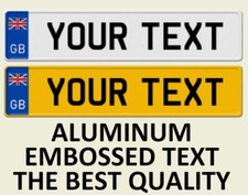 2x Uk Gb British Flag European Euro License Plate Number Custom Text Customized 2x Uk Gb British Flag European Euro License Plate Number Custom Text Customized