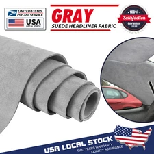Light Gray Suede Headliner Fabrics Foam Backed 80"x60" Ceiling Replace Material