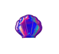 Shell Glitter Bling Mirror Double-Sided Foldable Compact Makeup Mirror - New