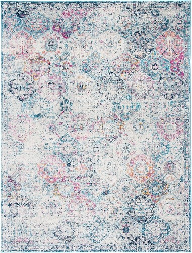 Boho Chic Area Rug 6'7" x 9'2" - Stain Resistant, Non-Shedding for High Traffic - Picture 6 of 12