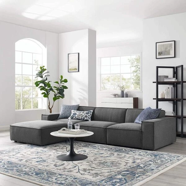 Single piece sectional sofa deals