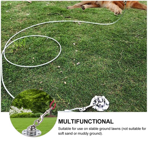 Draht Seil Stake Für Hunde Welpen Hof Leine Große Hund Swivel Hund Ketten - Bild 4 von 12