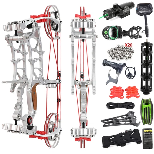 Compound Bow 30-75lbs Steel Ball Arrows set Dual-use Hunting RH LH Archery Shot - Picture 42 of 43