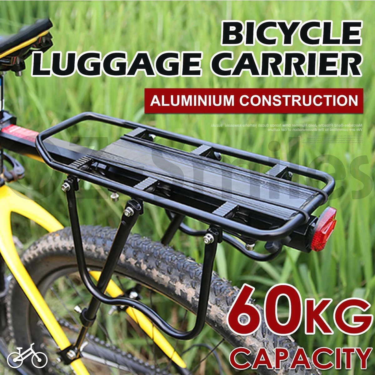 Bike Rear Rack Seat Luggage Carrier Bicycle Mountain Mount Pannier Black