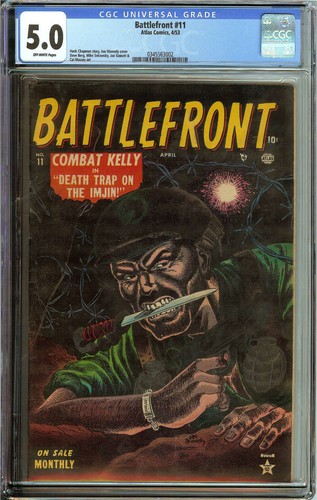 BATTLEFRONT #11 CGC 5.0 OW PAGES // JOE MANEELY COVER 1953