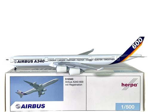 Air Tahiti Nui｜Airbus A340-200｜1:500 Herpa 1/500 Air Tahiti Nui A340-200 Model Airplane - Unused in Box