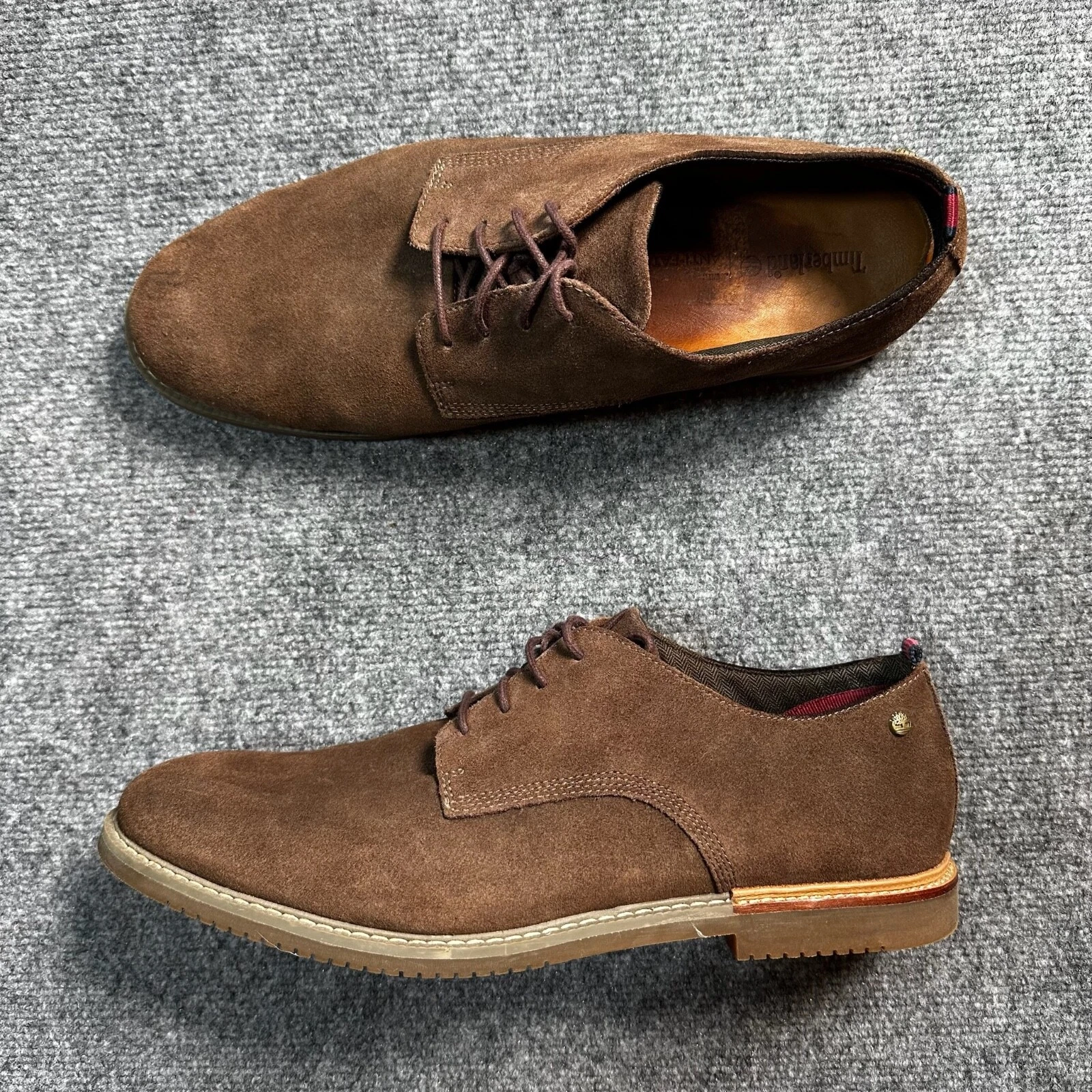 Scarpe TIMBERLAND da uomo 11 5 marroni camoscio antifatica stringate Oxford Comfort 4119