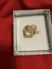 10k Gold Diamond Butterfly Ring