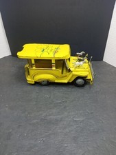     Vintage Philippines Tin  Car/Wagon Souvenir Toy  Small Ding In Roof