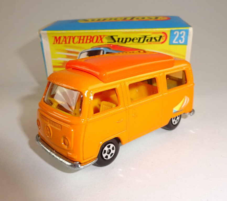 Matchbox Superfast No. 23 VW Camper orange with rare ORANGE