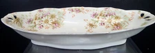Antique Flower Decorated Porcelain Relish Tray BRC Alice Germany 9"