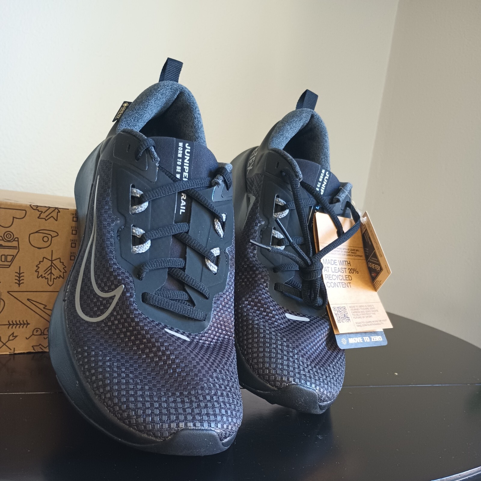 Size 10.5 - Nike Juniper Trail 2 GORE-TEX Black Cool Grey Women's image 4