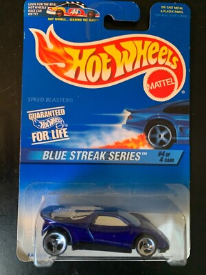 1996 Hot Wheels #576 Blue Streak Series 4/4 SPEED BLASTER raceway blues NEW