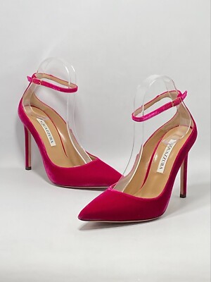 Aquazzura Love Affair Velvet Pumps size 37.5