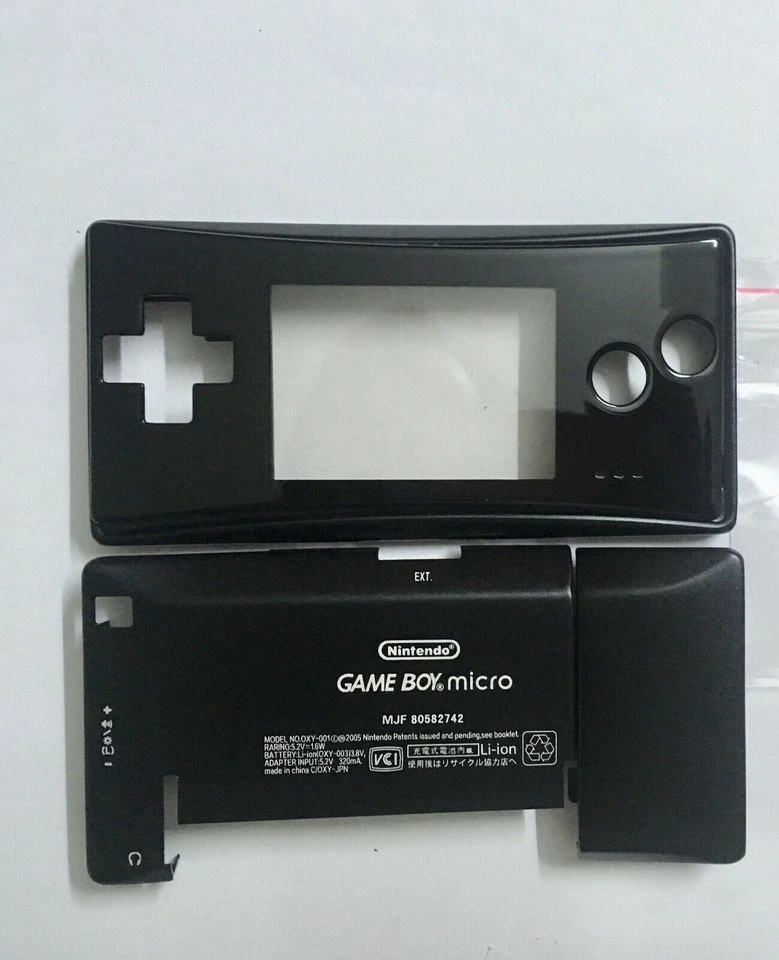 4 in 1 Metal Full Housing Shell Case Cover For Nintendo Gameboy Micro GBM Black - Image 2 of 3