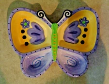 BICO LARGE BUTTERFLY SHAPED CHIP AND DIP SERVING TRAY DISH