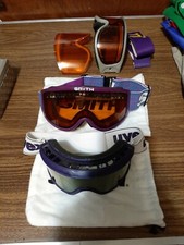 Smith, Uvex, And Mirage Snowbourding Goggles Lot Of 3 pre owned