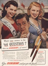 1946 Eversharp Presentation Set: Beauty Contest Judge Vintage Print Ad