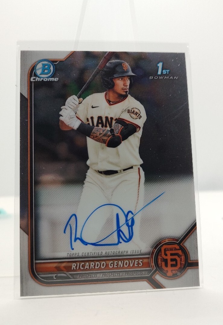 Ricardo Genoves 2022 Bowman Chrome Prospects 1st Rookie RC Auto #CPA-RGV Giants