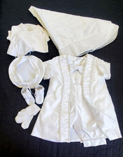 KEEPSAKES  ANGEL'S - BABY BOY'S CHRISTENING BAPTISM - 9-PC FORMAL WHITE OUTFIT