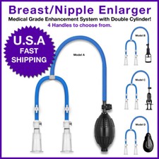 Breast Nipple Clitoris Suckers Enlarger Vacuum Enhancement System Two Cylinders