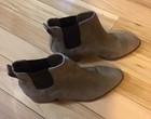 Womens FOREVER Brown Suede Side Slip On Booties Boots - Size 7.5  Shoes EUC — photo 1