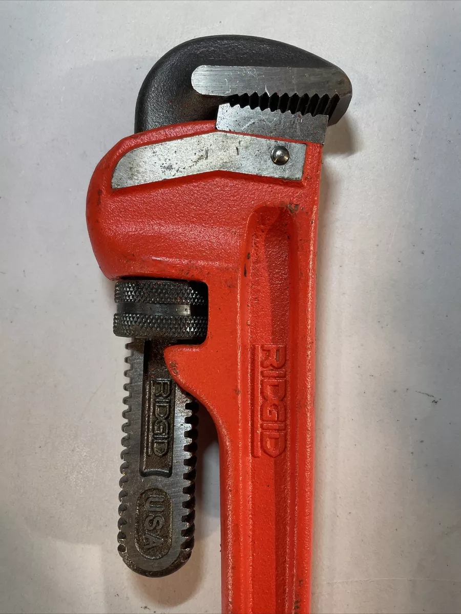 RIDGID, Cast Iron, 8 in Jaw Capacity, Heavy-Duty Pipe Wrench