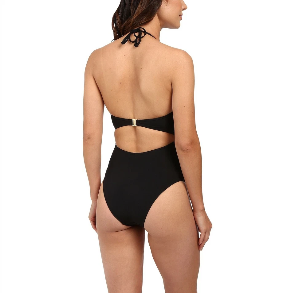 JETS Jessika Allen Jet Set As hundido Halter Mujer Traje de baño Una pieza Talla 10 Foto 2 de 2