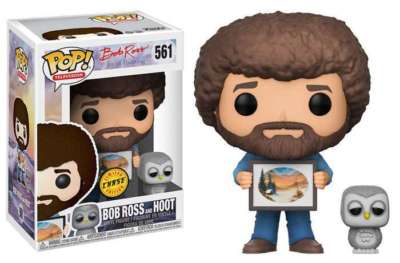 New Pop TV: Bob Ross - Bob Ross w/Hoot 3.75'' Funko Vinyl CHASE