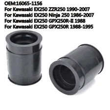 2PCS Carburetor Interface Adapter Intake For Kawasaki Ninja 250 EX250 1986-2007