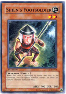 Shien's Footsoldier - STON-EN014 - Common - Unlimited Edition x3 - Near Mint