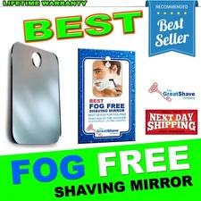 TOP SELLER Fog Free Shave Shower Mirror by The Great Shave Company fogless