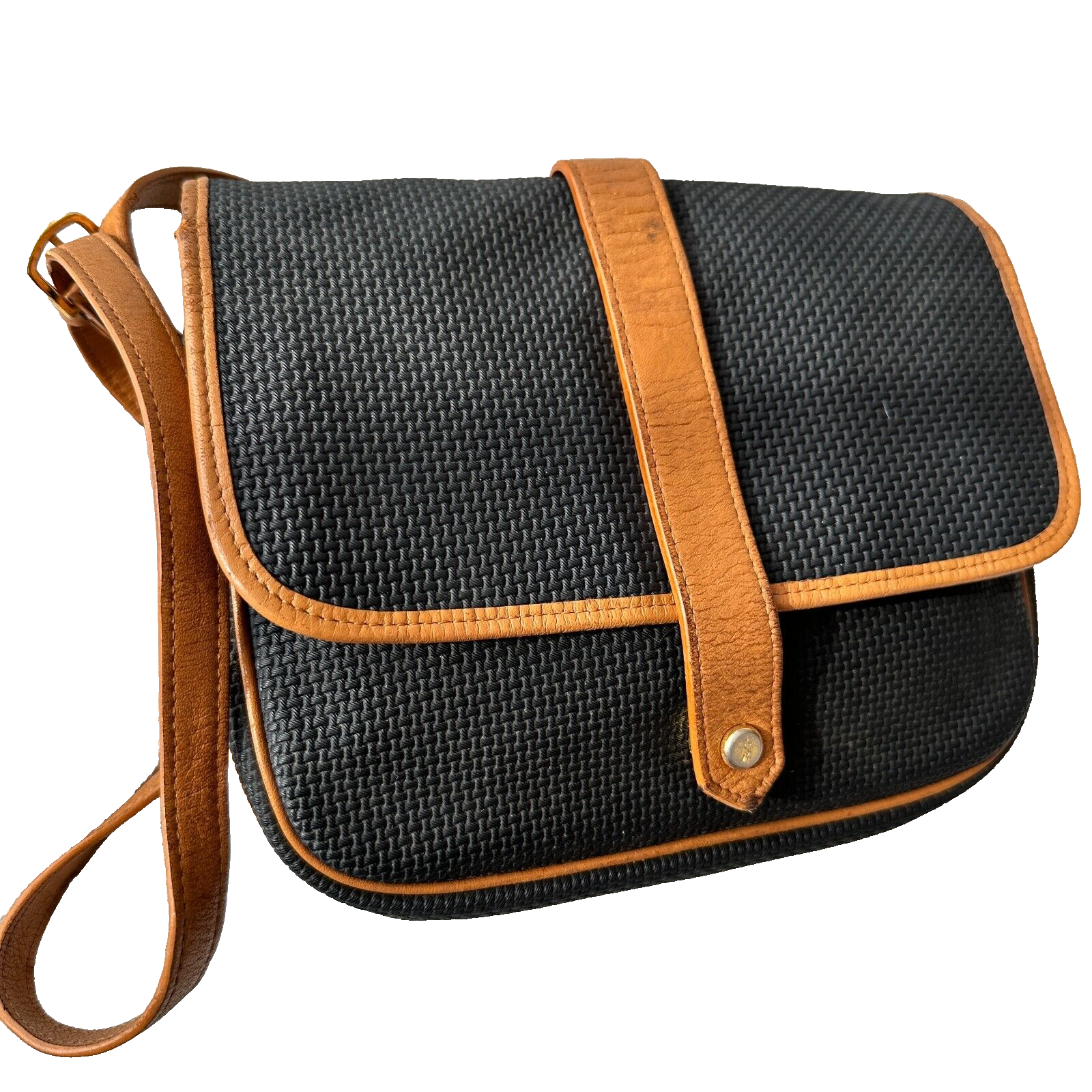 Borsa a tracolla Yves Saint Laurent in pelle pvc nera originale dal GIAPPONE