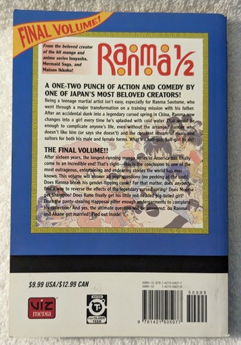 Ranma 1/2 Vol. 36 By Rumiko Takahashi (2006 1St. Edit Viz Media US Version Final - Picture 2 of 8