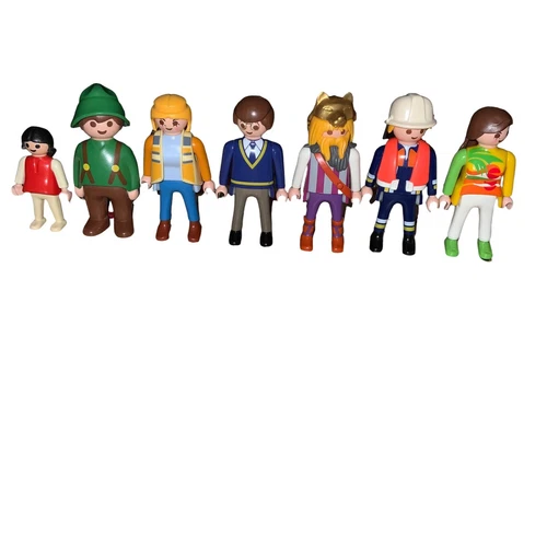 Big LOT of 7 GEOBRA PLAYMOBIL Vintage Figures Viking