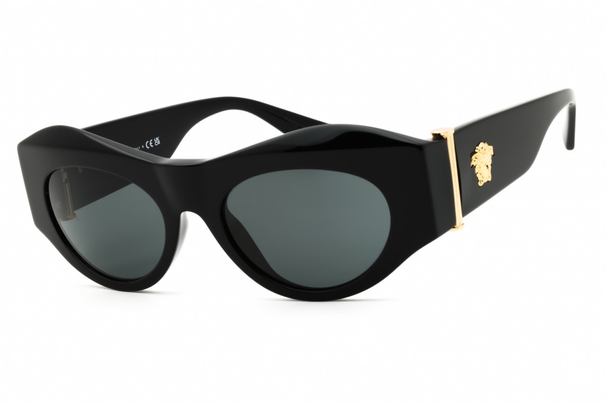 Versace VE4477U GB1/87 Black/Dark Gray 52-19-135 Sunglasses New Authentic