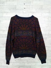 Mens The Italian Sweater Co Vintage Acrylic/Wool Textured Sweater Grandpa Size M