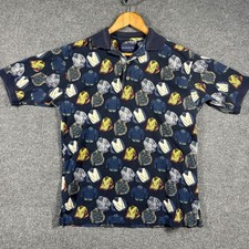 GANT Shirt Mens Small Vintage 90s Print Polo Pattern Retro