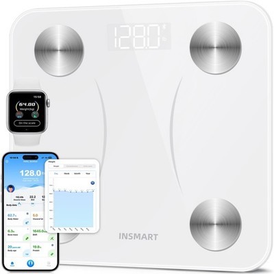 INSMART Smart Scale for Body Weight, Digital Bathroom Scale with BMI, Muscle ...