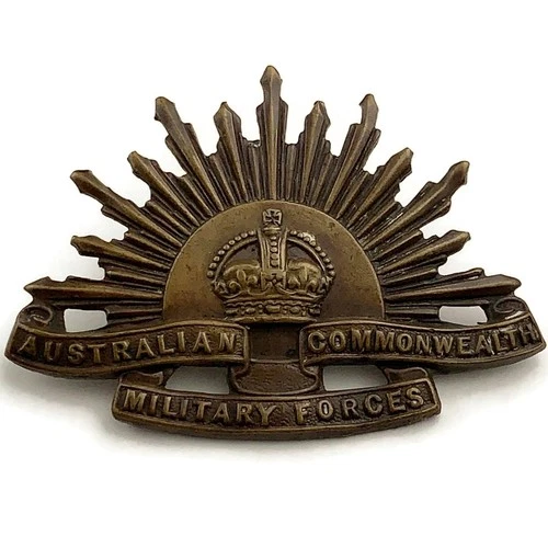 WW1 Australian Army Division Commonwealth Military Forces Australia Cap Badge