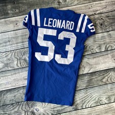AUTOGRAPHED Leonard Colts 53 Authentic Jersey Blue Stitched Nike 2017 On Field
