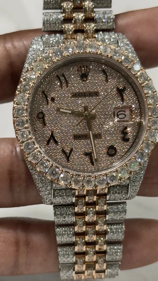 Rolex Datejust 41 mm Jubilee 18k BUSSDOWN/ICEDOUT oro rosa y acero diamante 126331 Foto 2 de 4