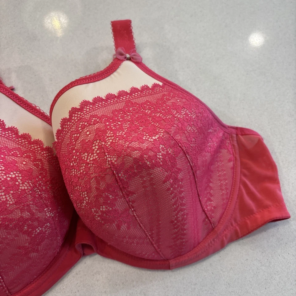 Sutiã Elomi Bijou Soiree UW com faixas 8780 EUA TAMANHO 38J rosa com aro cobertura total - Imagem 3 de 4